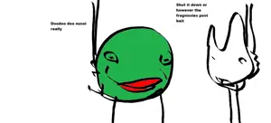 buster baxter, pepe, amphibian, animal, big lips, bunny ears, frog, hanging, lips, looking at you