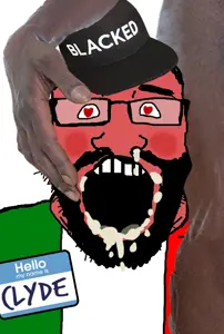markiplier soyjak, science lover, ahegao, beard, blacked, blush, cap, clothes, clyde, country