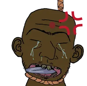 satoko, 1soyjak, ack, angry, bald, brown skin, buck teeth, closed eyes, ears, front view