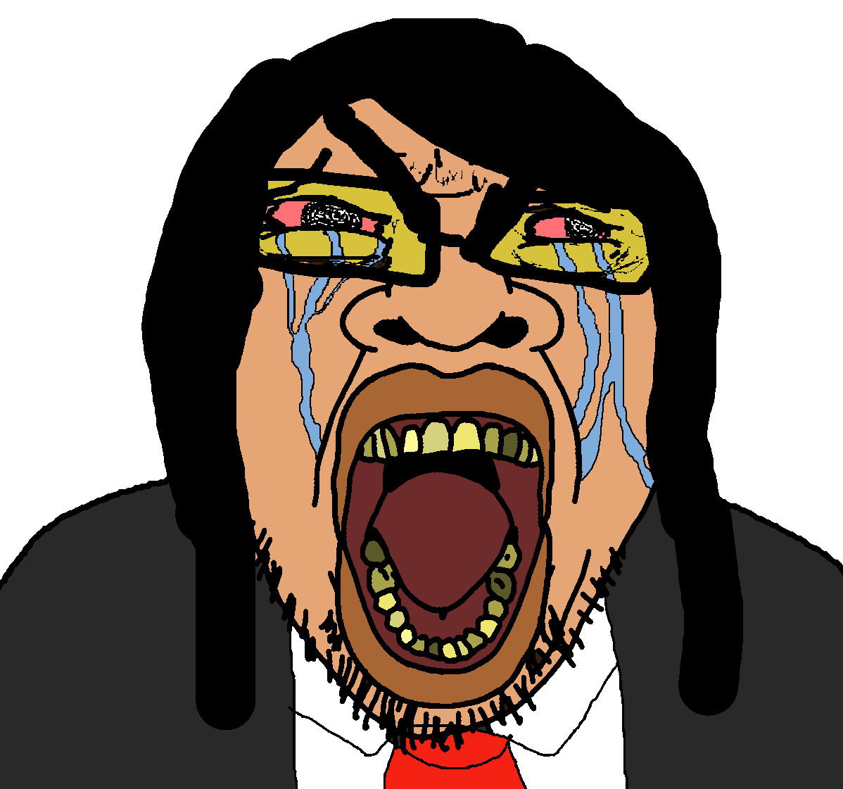 broot, bernd, cryboy soyjak, seethejak, 1soyjak, african, angry, bald, big lips, big nose