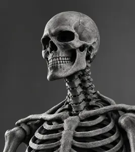 gigachad, bald, bone, bones, buff, clenched teeth, closed mouth, gray background, jawline, neutral