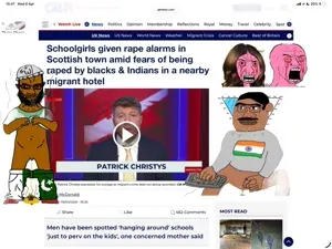 wojak, chudjak, obsessedchud, pink rage, angry, brown skin, clittycel, female, foid, front view