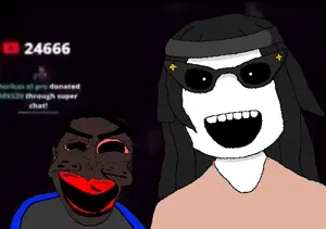 jake, soytan, chudjak, jartycuck, patrick, natejak, 2soyjaks, angry, black background, black eyes