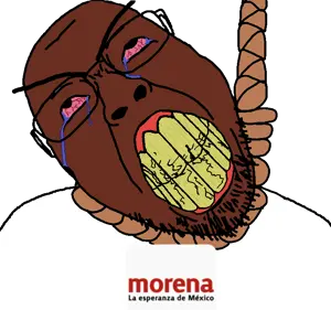 bernd, hanging troonjak, troonjak, 1soyjak, ack, angry, bald, black eyes, black hair, black skin