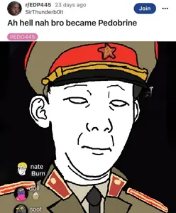 nate higgers, feraljak, gapejak, kuzjak, soyak, natejak, 4soyjaks, bald, black eyes, blonde hair