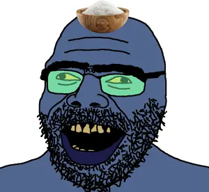 abbo, 1soyjak, big lips, black eyes, blue skin, cracked teeth, forehead lines, glasses, green glasses, half open mouth