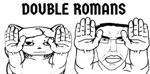 253293 - soybooru.com - 1soyjak angry black_eyes black_hair chudjak closed_mouth double_romans front_view glasses goyimtv hair handsome_truth ht looking_at_you monochrome nazi nazi_salute no_beard open_eyes pol (1).jpg