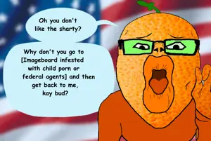 slurpjak, 1soyjak, 2024, bald, black eyes, english text, food, fruit, jobber, leaf