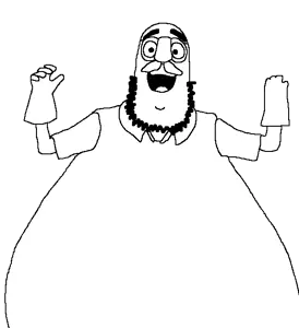 mr peterson, unknown, useful soys, 1soyjak, bald, black eyes, blob, clothes, fat, food