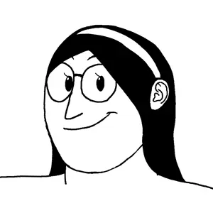 weirdpenis, 1soyjak, black eyes, black hair, closed mouth, fat, female, genderbend, glasses, hair