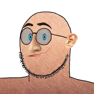 weirdpenis, 1soyjak, bald, blue eyes, closed mouth, ear, eyebrows, front view, glasses, hyper realistic