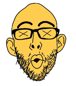 nojak, dead, ear, emoticon, glasses, open mouth, soyjak, stubble, x eyes, yellow