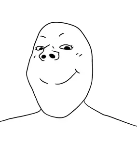 gapejak, female gapejak, femjak, foidjaks, bald, chin, closed mouth, female, happy, high quality