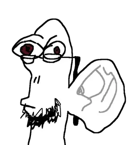 allearsjak, big ears, brown eyes, ear, glasses, listening, looking at you, neutral, nose, portrait