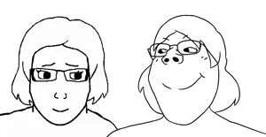 171949 - soybooru.com - female female_gapejak femjak gapejak glasses hair looking_at_you remastered stubble template transparent_background white_hair white_skin woman.png