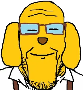 markiplier soyjak, jannyjak, animal, calm, closed eyes, closed mouth, clothes, dog, dog ear, ear