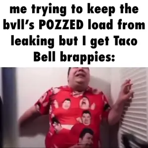 nikocado avocado, brap, caption, english text, literally me, meme, taco bell, text, video