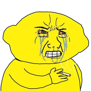 crying wojak, lemonjak, wojak, bald, crying, food, fruit, lemon, no beard, skinny