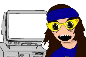 3949 - soybooru.com - beanie blue_eyes blush clothes computer female glasses hair hat necklace open_mouth screen soyjak soytan.jpg