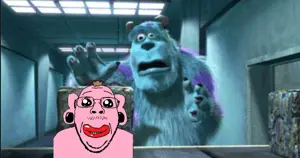 bernd, its over,  inc., caca movie, closed mouth, crying, cube, front view, fur, hair