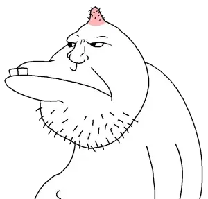 meximutt, abomimutt, abomimutt 2, muttverse, 1soyjak, bald, beak, beard, black eyes, buck teeth