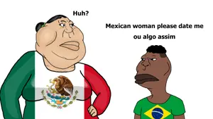 meximutt, brazilmutt, female meximutt, la diva mexicana, femjak, 2soyjaks, black eyes, black hair, brazil, breasts