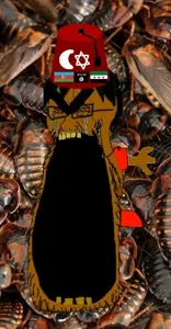 cryboy soyjak, angry, animal, azerbaijan, bloodshot eyes, brown skin, bug, clothes, cockroach, country