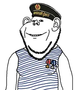 impish soyak ears, arm, closed mouth, clothes, hat, medal, navy, russia, sailor, ship