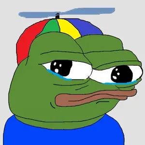 apu, pepe, amphibian, animal, black eyes, blue background, blue shirt, clothes, crying, frog