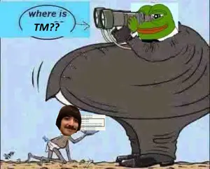 lee goldson, pepe, binoculars, clothes, fat, glasses, green skin, leepost, open mouth, pin