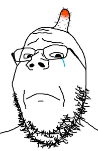 gapejak, bump, closed mouth, crying, frown, glasses, sad, stubble