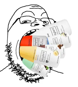 gapejak, 1soyjak, bald, black eyes, bottle, drink, drinking, glasses, looking at you, neutral