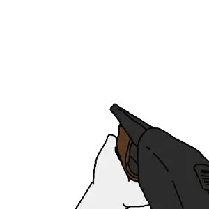 accessory, animated, arm, gun, hands, holding gun, holding object, holding shotgun, holding weapon, pump action shotgun