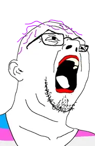 icelander, bottom view, ear, gaping mouth, glasses, lips, lipstick, nuvariant, open eyes, open mouth