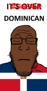 markiplier soyjak, neutralplier, its over, brown skin, closed eyes, closed mouth, country, dominican, dominican republic, flag