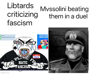 gigachad, gigamussolini, bernd, bald, benito mussolini, black and white, closed mouth, clothes, fascism, gray skin