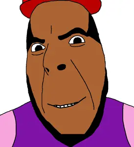 cobson, 1soyjak, animanstudios, bald, beard, black eyes, black man, brown skin, buff, clothes