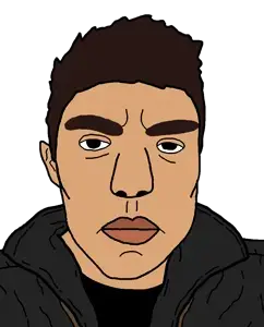 claude, chudjak, patrick, big lips, brown eyebrows, brown hair, clothes, ear, eyebrows, front view