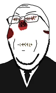 gapejak, agent, angry, black suit, black tie, bleed, bleeding, bleeding eyes, bleeding wound, closed mouth