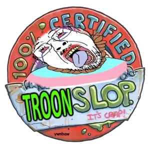 print this as a sticker and stick it on troonslop at your local niggerconvention