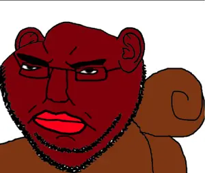 chudjak, impish soyak ears, chudjak front, impish squirrel, squirreljak, angry, animal, closed mouth, ear, glasses
