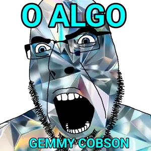 cobson, angry, black eyes, blue text, diamond, diamond skin, gem, gem skin, glasses, nose
