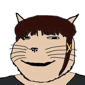 gapejak, massjak, massmeowjak, wholesome soyjak, animaljaks, 1soyjak, animal, animal ears, brown hair, cat