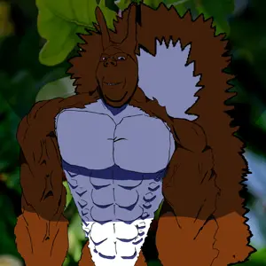 gapejak, wholesome soyjak, squirreljak, animaljaks, 1soyjak, acorn, animal, black eyes, buff, glasses