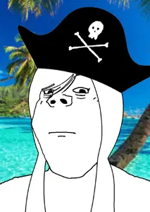gapejak, female gapejak, femjak, 1soyjak, admin, beach, black eyes, closed mouth, clothes, female