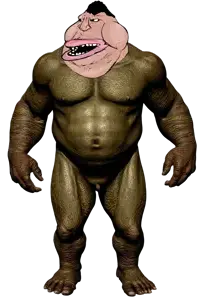 meximutt, black hair, brown skin, buff, fat, full body, hair, looking to the left, muscles, no glasses