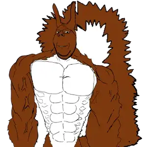 gapejak, wholesome soyjak, squirreljak, 1soyjak, animal, animal ears, beard, black eyes, buff, chin