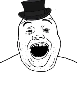 alicia, 1soyjak, bald, chin, clothes, double chin, eyebrows, fat, front view, hat