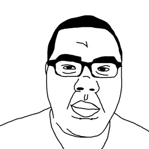 chudjak, giuseppe, 1soyjak, black hair, closed mouth, fat, glasses, hair, short hair, smile