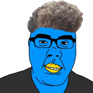 chudjak, giuseppe, x inmigrants, 1soyjak, acne, beak, blue skin, closed mouth, fat, glasses